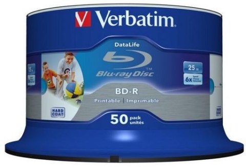 Płyty Blu-Ray Verbatim BD-R SL Printable 25GB Cake (50szt.)