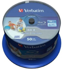 Płyty Blu-Ray Verbatim BD-R SL Printable 25GB Cake (50szt.)