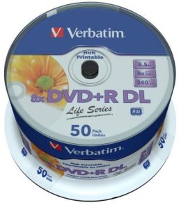 Płyty DVD+R DL Verbatim Inkjet Printable (50szt)