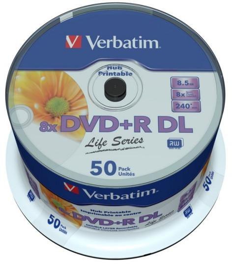 Płyty DVD+R DL Verbatim Inkjet Printable (50szt)