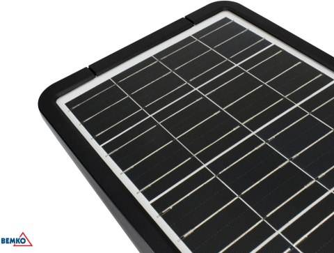 SOLARNA OPRAWA ULICZNA LED SOLGER 20W 3000LM 3000/4000/6000K IP65 CZARNA CZ. PIR