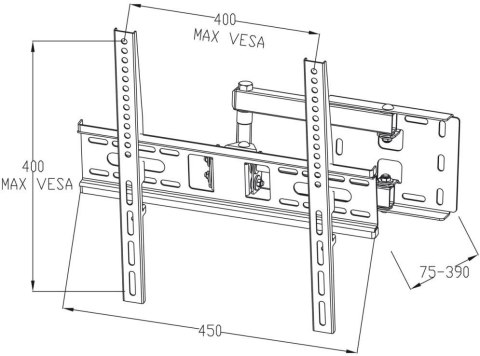 UCHWYT DO TV LCD/LED 22-55" 35KG AR-53 ART reg. pion i poziom
