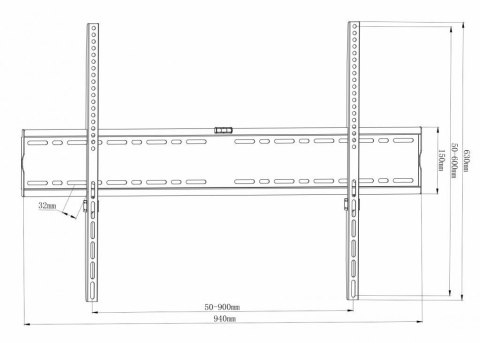 UCHWYT DO TV LCD/LED 55-100" 140KG AR-95 ART reg. Solid 33mm maxVESA 900x600