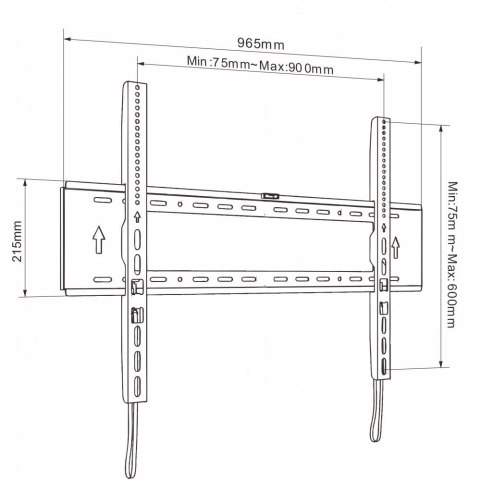 UCHWYT DO TV LCD/LED 65-120" 200KG AR-94XXL ART reg. Solid 32mm maxVESA 900x600
