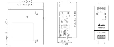 ZASILACZ IMPULSOWY DRF-48V480W1GBA FORCE-GT (1 FAZA) Delta Electronics
