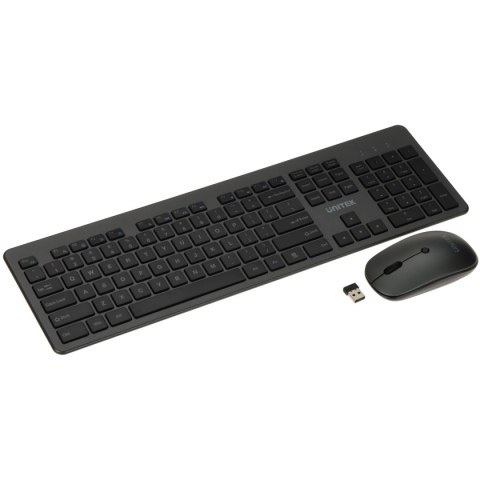 ZESTAW BEZPRZEWODOWY KLAWIATURA I MYSZ OPTYCZNA T054AGY01-US, 1600 dpi QWERTY 2.4 GHz UNITEK