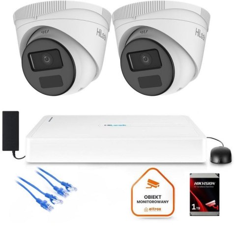 Zestaw monitoringu Hilook 2x kamera IPC-T221H-C z dyskiem 1TB