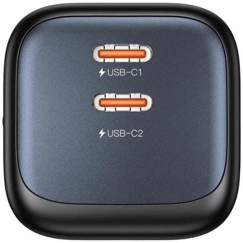 Ładowarka sieciowa Unitek GaN 45W, 2xUSB-C, PD 3.0, QC, czarna