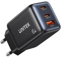 Ładowarka sieciowa Unitek GaN 65W, 2xUSB-C, USB-A, PD 3.0, czarna