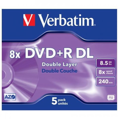 Płyty DVD+R DL Verbatim DataLife PLUS (5szt)