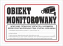 Tabliczka PCV Obiekt Monitorowany z RODO 35x25 cm