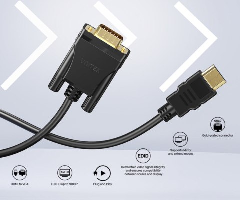 ADAPTER HDMI / VGA V1185A01 2 m 1080p UNITEK