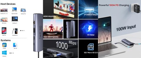 HUB USB 3.0 D1113A UNITEK