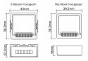 Moduł OXT mini przekaźnik 2 obwody WiFi TUYA T222