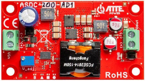 Przetwornica obniżająca napięcie z regulacją 5...24V 200W ATTE ASDC-200-AD1-OF