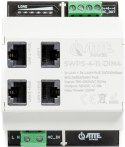Switch PoE 4 portowy z wbudowanym zasilaczem na szynę TH35 ATTE SWPS-4-11-DIN4