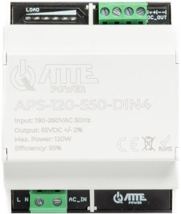 Zasilacz impulsowy 55V 120W w obudowie DIN4 ATTE APS-120-550-DIN4