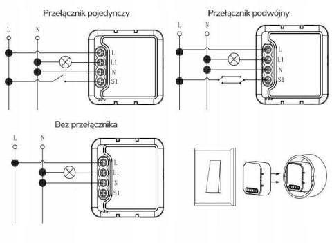 Moduł OXT mini przekaźnik 1 obwód WiFi TUYA T221