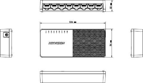 Switch Hikvision DS-3E0508D-O