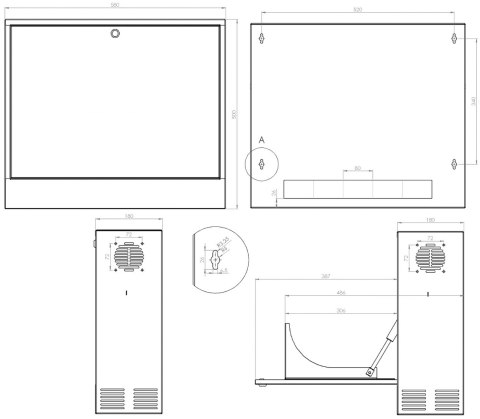 SZAFA RACK WISZĄCA CR19-3U-180-W STALFLEX