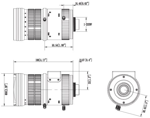 OBIEKTYW ZOOM IR MEGA-PIXEL PFL1575-A12D 4K UHD 15 ... 75 mm DC DAHUA