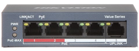 SWITCH POE DS-3E0105P-E/M(B) 4-PORTOWY Hikvision