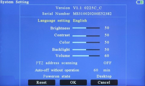 MONITOR AHD, HD-CVI, HD-TVI, PAL MS-ACT50-4K 5 " DELTA TESTER