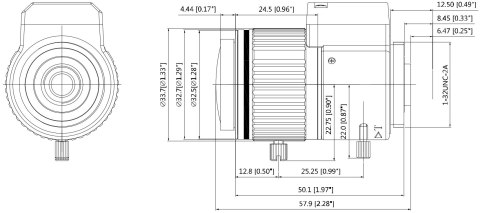 OBIEKTYW ZOOM IR MEGA-PIXEL PFL2712-E6D 2.7 ... 12 mm DC DAHUA