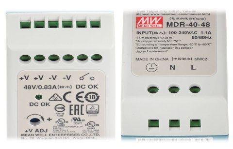 ZASILACZ IMPULSOWY MDR-40-48 MEAN WELL