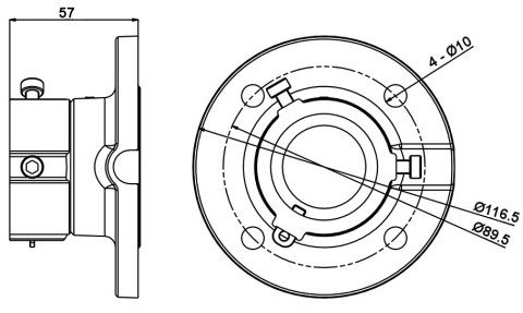 UCHWYT SUFITOWY KAMERY DS-1663ZJ Hikvision