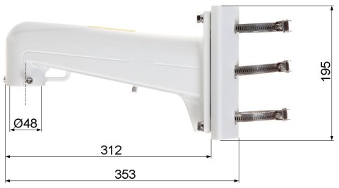 UCHWYT NA SŁUP DS-1602ZJ-POLE Hikvision