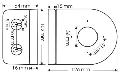 UCHWYT DO KAMER KULISTYCH GL-225B