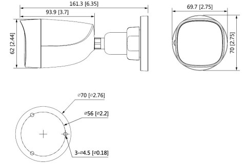KAMERA AHD, HD-CVI, HD-TVI, PAL HAC-HFW1500C-0280B-S2 - 5 Mpx 2.8 mm DAHUA