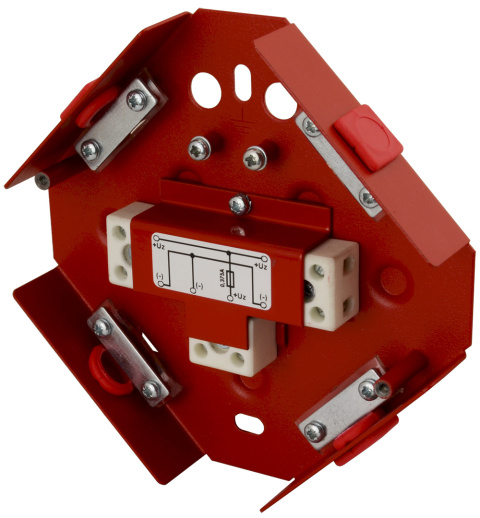 Puszka przyłączeniowa, rozgałęźna, 2x2,5mm2, ośmiokątna, bezpiecznik 0,375A AWOZ-125 S