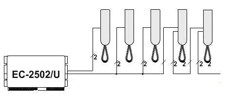 Laskomex LM-8/W-7 biały Unifon cyfrowy regulacja głośności
