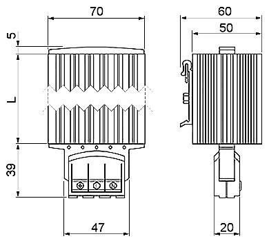 OGRZEWACZ GRZAŁKA 100W + WENTYLATOR + TERMOSTAT