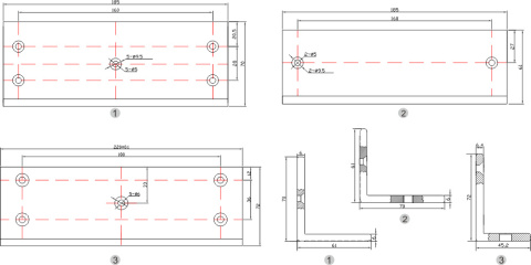 UCHWYT MONTAŻOWY TYPU "ZL" DO DRZWI OTWIERANYCH DO WEWNĄTRZ BK-1200WZL