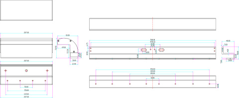 UCHWYT MONTAŻOWY DO WITRYN SZKLANYCH BK-600DGZ2