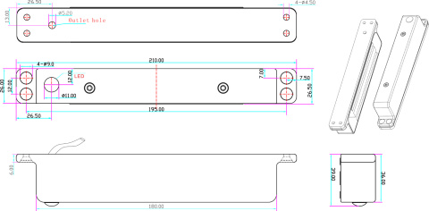 ZWORA ELEKTROMAGNETYCZNA ZEWNĘTRZNA 180KG Z SYGNALIZACJĄ SCOT EL-350WSL