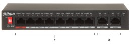 SWITCH POE PFS3010-8ET-96-V2 8-PORTOWY DAHUA