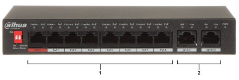 SWITCH POE PFS3010-8ET-96-V2 8-PORTOWY DAHUA