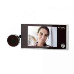 Elektroniczny wizjer do drzwi LCD 3,5", szerokokątny obiektyw, bateryjny, srebrny