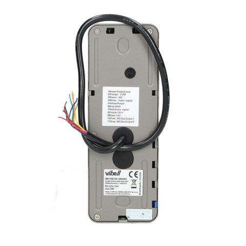 Zestaw wideodomofonowy, bezsłuchawkowy, kolor, LCD 7", menu OSD, sterowanie bramą, z szyfratorem i RFID, czarny, ALCOR