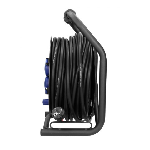Przedłużacz bębnowy profesjonalny IP44, 4 gniazda 2P+Z (schuko), kabel gumowy olejoodporny, H07RN-F 3x2,5mm², długość 40m, unika