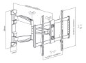 Uchwyt naścienny uniwersalny MONTEK do LED TV (37-70") MA3-346 regulacja w pionie i poziomie