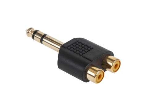 Złącze Jack 6.3 ST.-2xGN.RCA złoty