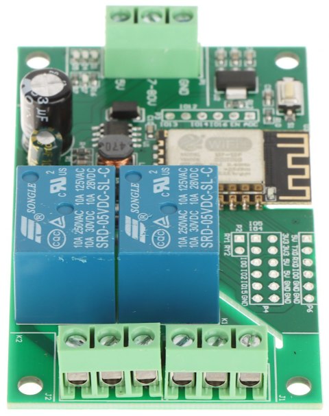 MODUŁ PRZEKAŹNIKOWY ESP12-2R-D8 Wi-Fi