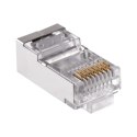 Wtyk telefon. RJ45 8P 8C(drut)przelotowy CAT.6E ekranowany