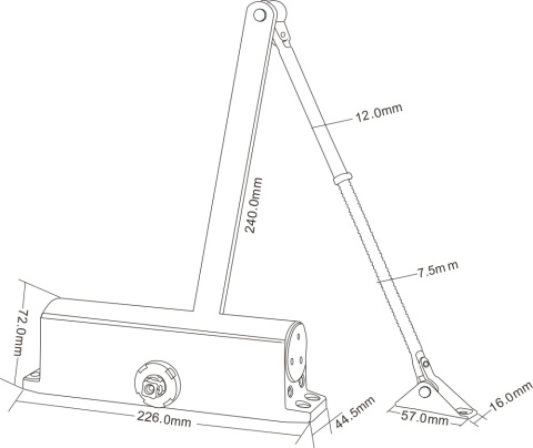 SAMOZAMYKACZ DO DRZWI 80-100KG DC-30