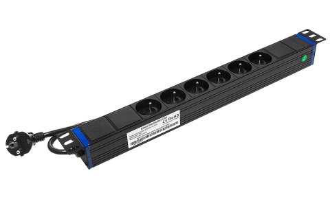 6GN-E - listwa zasilająca 19" - 6 gniazd EURO